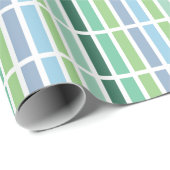 緑と青のストライプ ラッピングペーパー (ロールコーナー)