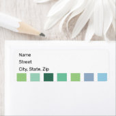 緑と青のストライプ ラベル (インサイチュ)