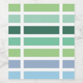 緑と青のストライプ ワインラベル (シングルラベル)