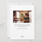 緑と青のタータンチェックのプレイドメリークリスマスフォト シーズンカード (裏面)