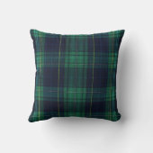 緑と青のタータンチェックの格子縞 クッション (裏面)