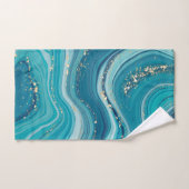 緑と青のトーン大理石バスタオルセット バスタオルセット (ハンドタオル)