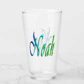 緑と青のノアの名前 タンブラーグラス (正面)