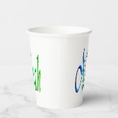 緑と青のノアの名前 紙コップ (右)