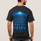 緑と青のバイナリコード Tシャツ (裏面)