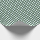 緑と青のバッファロープレイド ラッピングペーパー (角)