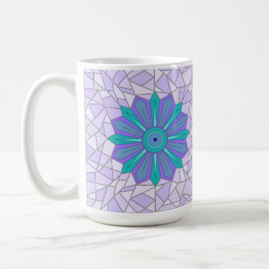 緑と青のミックスマグカップ コーヒーマグカップ (左)