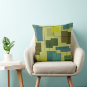 緑と青のミッドセンチュリーの色合モダンい クッション (椅子)