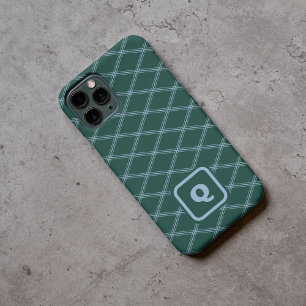 緑と青のモノグラムのアールデコ Case-Mate iPhone 14 PROケース