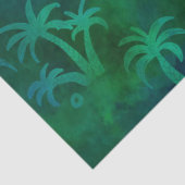 緑と青のヤシの木のデコページ 薄葉紙 (詳細)