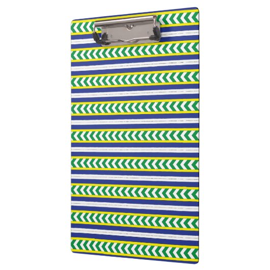 緑と青のラトビアラトガール民族フォーク芸術 クリップボード (左)