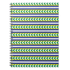 緑と青のラトビアラトガール民族フォーク芸術 ノートブック