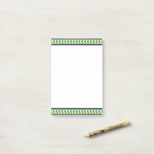 緑と青のラトビアラトガール民族フォーク芸術 ポストイット (デスク上)