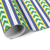 緑と青のラトビアラトガール民族フォーク芸術 ラッピングペーパー (ロールコーナー)