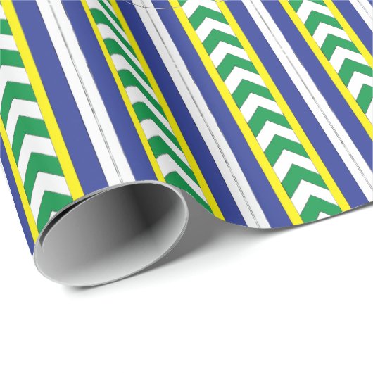 緑と青のラトビアラトガール民族フォーク芸術 ラッピングペーパー (ロールコーナー)