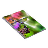 緑と青のリアリスティックのトンボ絵画イ ノートブック (右側)