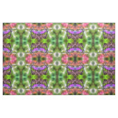 緑と青のリアリスティックのトンボ絵画イ ファブリック (ファットクウォーター)