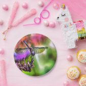 緑と青のリアリスティックのトンボ絵画イ ペーパープレート (パーティー)