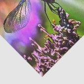 緑と青のリアリスティックのトンボ絵画イ 薄葉紙 (詳細)