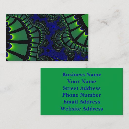 緑と青のリミックス 名刺 (正面/裏面)