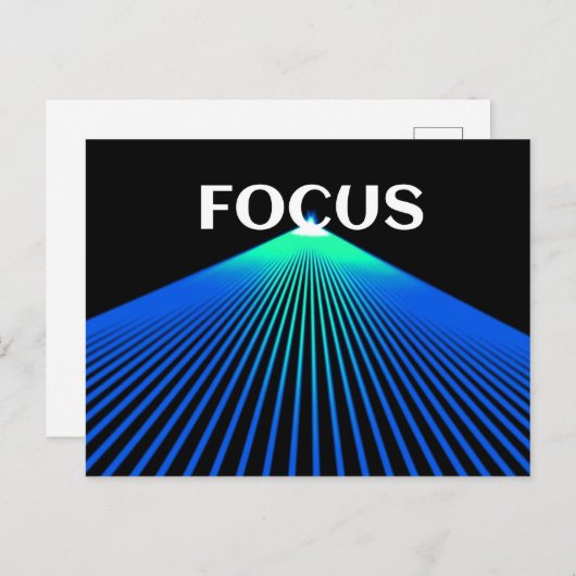 緑と青のレーザーを使用したFOCUSポストカード ポストカード (正面/裏面)