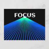 緑と青のレーザーを使用したFOCUSポストカード ポストカード (正面)