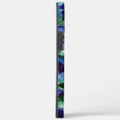 緑と青の不規則なモザイクが重ねられた乱雑な Case-Mate iPhoneケース (裏面 / 右)