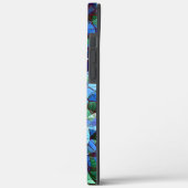 緑と青の不規則なモザイクが重ねられた乱雑な Case-Mate iPhoneケース (裏面 / 左)