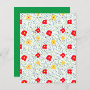 緑と青の円とドットのスクラップブック紙