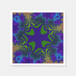 緑と青の十字 スタンダードカクテルナプキン