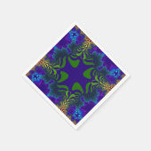 緑と青の十字 スタンダードカクテルナプキン (角)