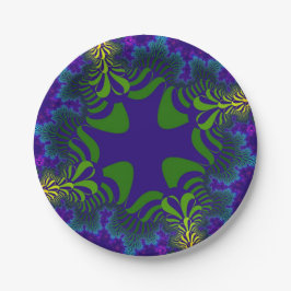 緑と青の十字 ペーパープレート