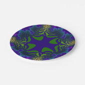 緑と青の十字 ペーパープレート (アングル)