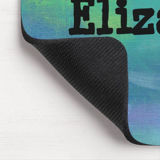 緑と青の印象派抽象芸術 パーソナライズされた マウスパッド (コーナー)