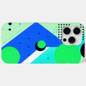 緑と青の図形と円 Case-Mate iPhoneケース (裏面 (横))