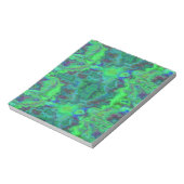 緑と青の大理石プリント ノートパッド (回転)