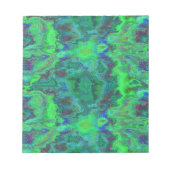 緑と青の大理石プリント ノートパッド (正面)