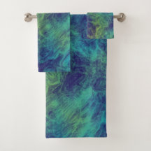 緑と青の大理石抽象芸術