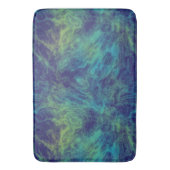 緑と青の大理石抽象芸術 バスマット (正面縦)