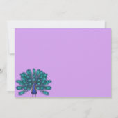 緑と青の孔雀 |紫色の水色の花 セーブザデート (裏面)