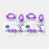 緑と青の孔雀 |紫色の水色の花 フェイバーボックス (折り畳みなし)