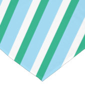 緑と青の対角テーブストライプのルランナー ショートテーブルランナー (コーナー)