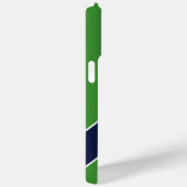 緑と青の対角線ストライプパーソナライズされた Case-Mate iPhoneケース (裏面 / 右)