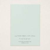 緑と青の山のネックレス表示カード (裏面)