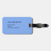 緑と青の手のひら離れの荷物タグ ラゲッジタグ (裏面横)