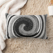 緑と青の抽象芸術渦モダンデザイン ランバークッション (ブランケット)