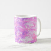 緑と青の抽象芸術絵画 コーヒーマグカップ (正面右)