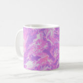 緑と青の抽象芸術絵画 コーヒーマグカップ (正面左)