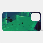 緑と青の抽象芸術絵画 Case-Mate iPhoneケース (裏面 (横))
