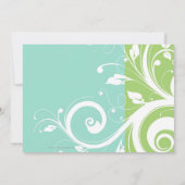 緑と青の旋回企業のパーティの招待状 招待状 (裏面)